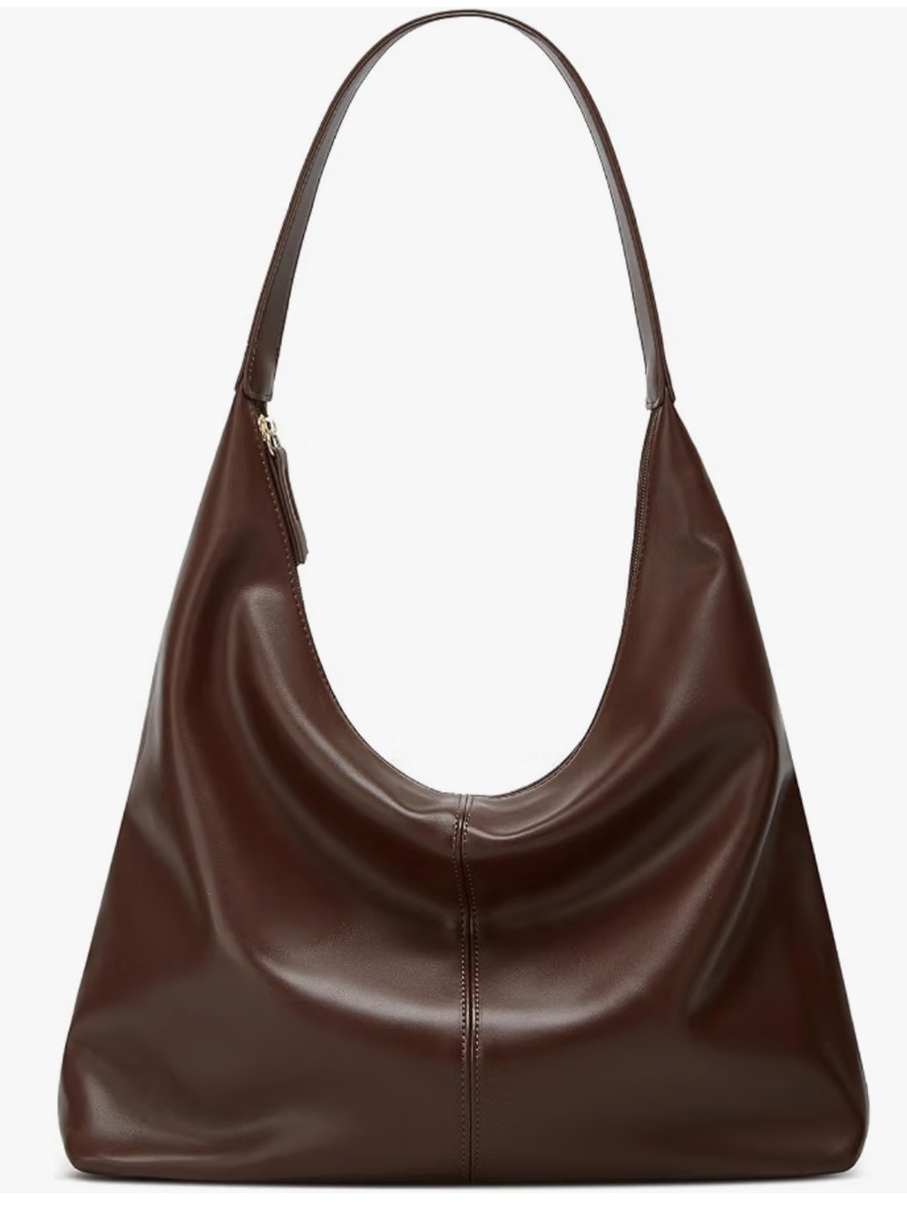 Trendy faux leather hobo shoulder bag